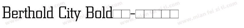 Berthold City Bold字体字体转换